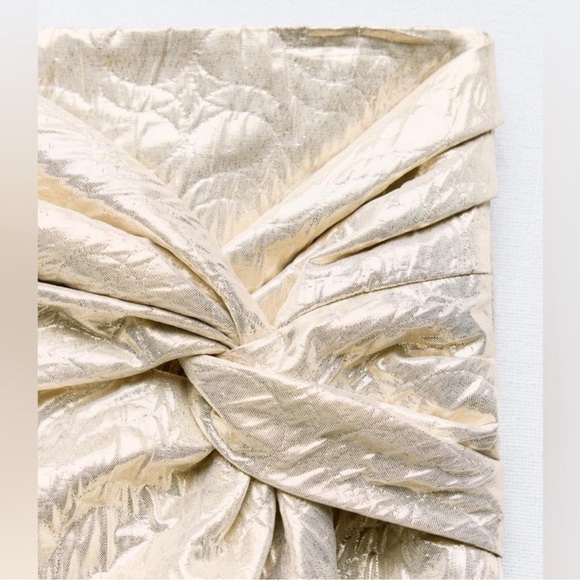 ZARA KNOTTED QUILTED SKORT - Picture 12 of 15